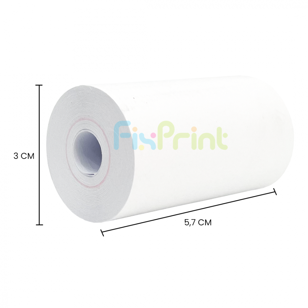 Kertas Thermal Kasir 57mm x 30mm 1 Roll, Kasir EDC Paper Roll Struck Resi Ukuran 57 mm x 30 mm 70Gsm