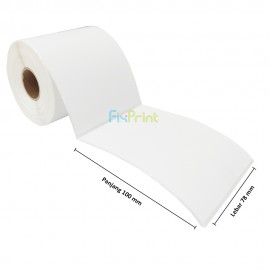 Kertas Xantri Sticker Thermal 78x100mm (300), Label Barcode Direct Resi 78mm x 100mm 1 Roll isi 300pcs