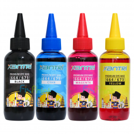 Tinta Xantri 664/673 Cyan 100ml, Printer EP L110 L120 L210 L220 L300 L310 L350 L355 L360 L365 L380 L405 L455 L485 L550 L555 L565 L100 L200