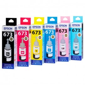 Tinta Refill Epson Original Ori 673 t6732 Cyan 70ml, Tinta Refill Printer Epson L800 L805 L810 L850 L1800